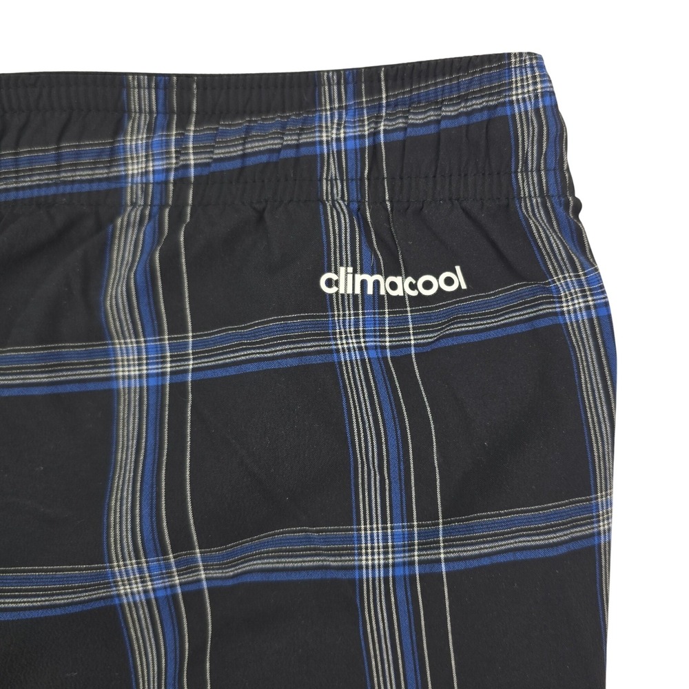 Adidas Climacool Plaid Athletic Shorts Mens Medium Black Blue Golf Summer - Picture 4 of 7